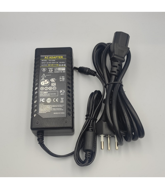 Netzteil 12V 6A 72W mit Kabel und Stecker